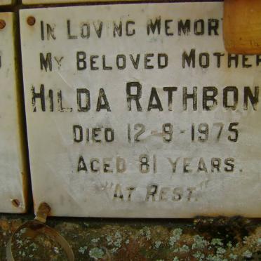 RATHBONE Hilda -1975