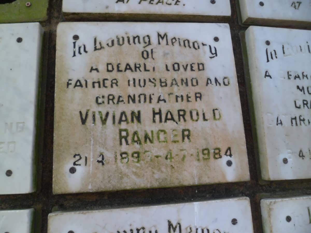 RANGER Vivian Harold 1893-1984