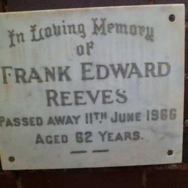 REEVES Frank Edward -1966