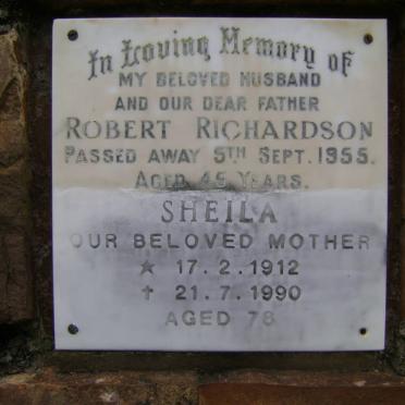 RICHARDSON Robert -1955 &amp; Sheila 1912-1990