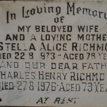 RICHMOND Charles Henry -1976 &amp; Stella Alice -1973