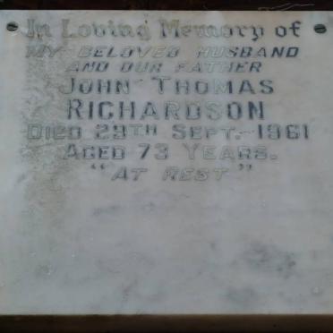 RICHARDSON John Thomas -1961