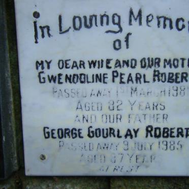 ROBERTS George Gourlay -1985 &amp; Gwendoline Pearl -1981
