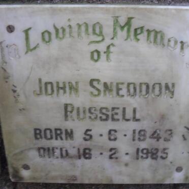 RUSSELL John Sneddon 1943-1985