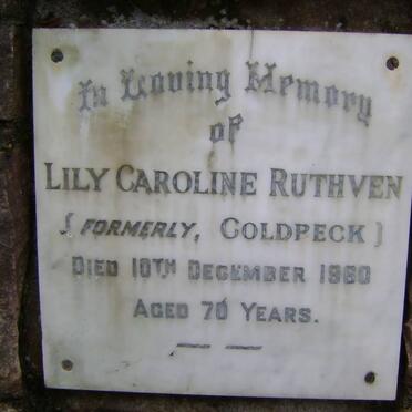 RUTHVEN Lily Caroline formerly COLDBECK -1960