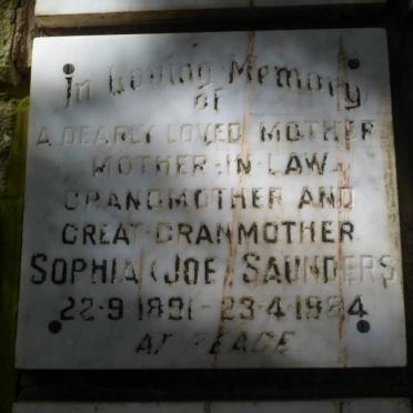 SAUNDERS Sophia 1891-1984