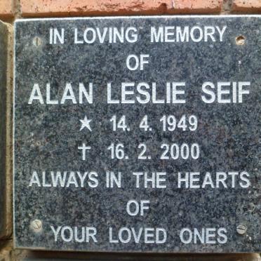 SEIF Alan Leslie 1949-2000