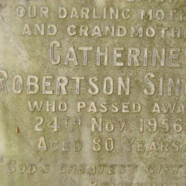SINGER Catherine Robertson -1956