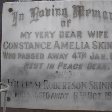 SKINNER William Robertson -1986 &amp; Constance Amelia -1969