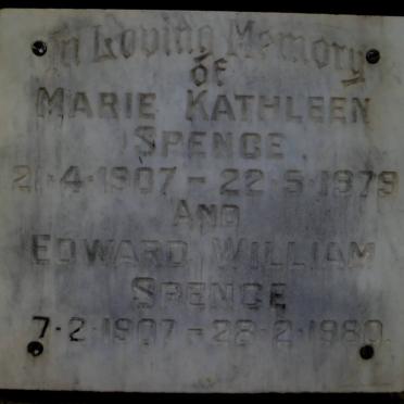 SPENCE Edward William 1907-1980 &amp; Marie Kathleen 1907-1979