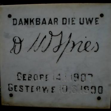 SPIES D.W. 1907-1990