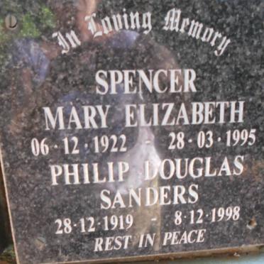 SPENCER Philip Douglas Sanders 1919-1998 &amp; Mary Elizabeth 1922-1995