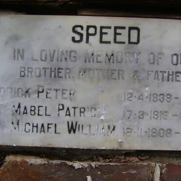 SPEED John Michael William 1908-1992 &amp; Vera Mabel Patricia 1913-1984 :: SPEED Fredrick Peter 1939-1958