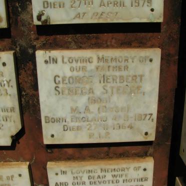 STEERE George Herbert Seneca 1877-1964