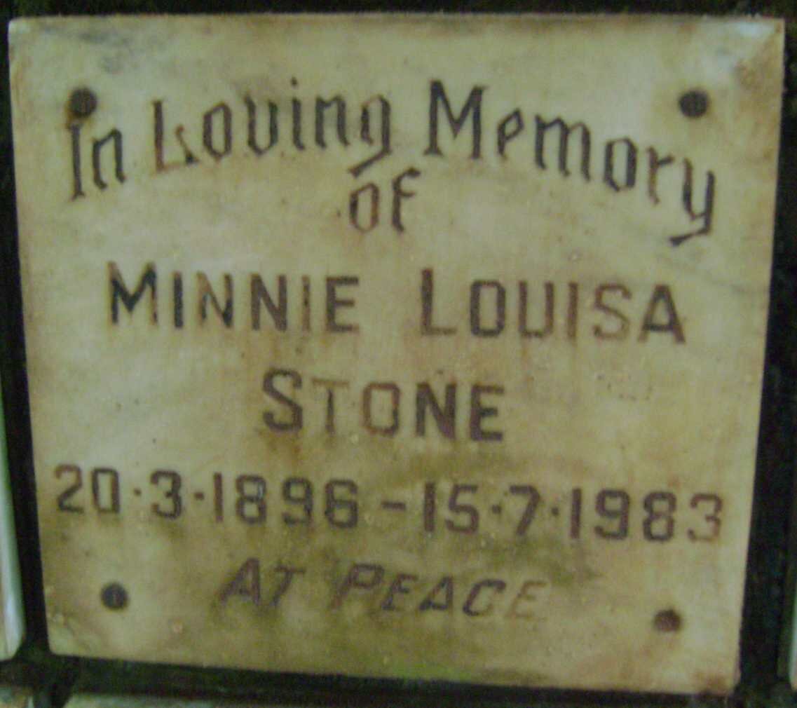 STONE Minnie Louisa 1896-1983