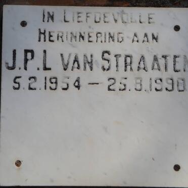 STRAATEN J.P.L., van 1954-1990