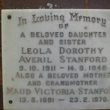 STANFORD Maud Victoria 1891-1970 :: STANFORD Leola Dorothy Averil  1911-1948