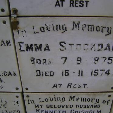 STOCKDALE Emma 1875-1974
