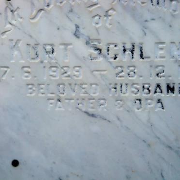 SCHLENK Kurt 1929-1990