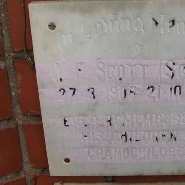 SCOTT W.F. 1906-1973