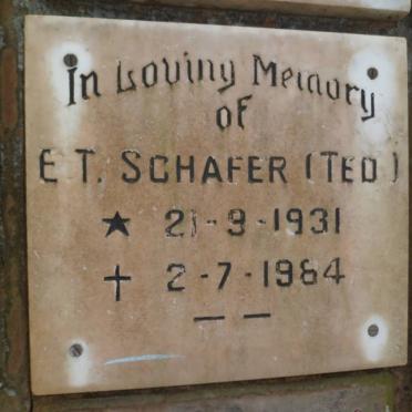SCHAFER E.T. 1931-1984