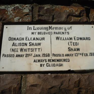 SHAW William Edward -1988 &amp; Oonagh Eleanor Alison WHITSITT -1958