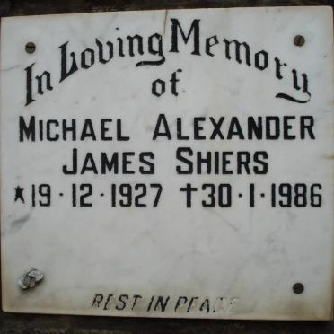 SHIERS Michael Alexander James 1927-1986