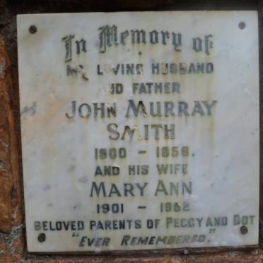 SMITH John Murray 1900-1956 &amp; Mary Ann 1901-1962