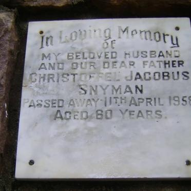 SNYMAN Christoffel Jacobus -1958