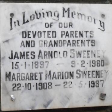 SWEENEY James Arnold 1897-1980 &amp; Margaret Marion 1908-1987