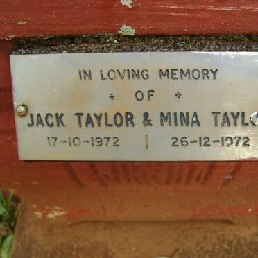 TAYLOR Jack -1972 &amp; Mina -1972