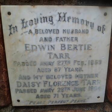 TARR Edwin Bertie -1959 &amp; Daisy Florence -1964