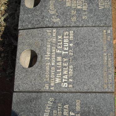 TEUBES William Felix Stanley 1925-1990