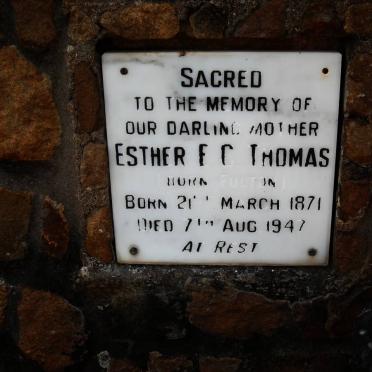 THOMAS Esther F.C. nee FULTON 1871-1947