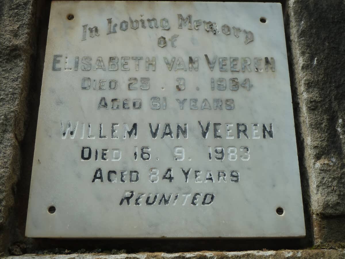 VEEREN Willem, van -1983 &amp; Elisabeth -1964