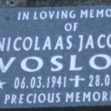 VOSLOO Nicolaas Jacobus 1941-2012