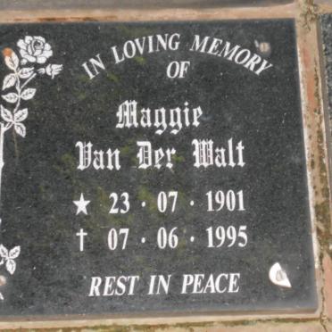 WALT Maggie, van der 1901-1995