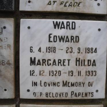 WARD Edward 1918-1984 &amp; Margaret Hilda 1920-1993