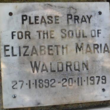 WALDRON Elizabeth Maria 1892-1979
