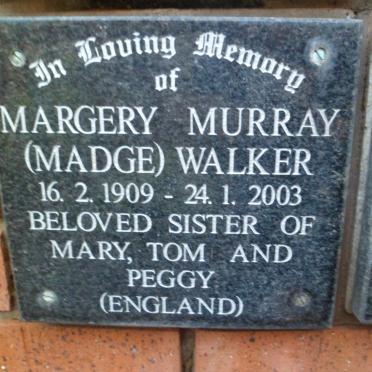 WALKER Margery Murray 1909-2003