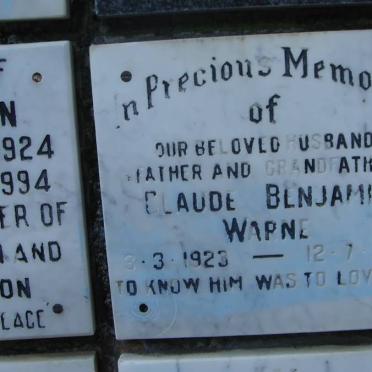 WARNE Claude Benjamin 1923-1987