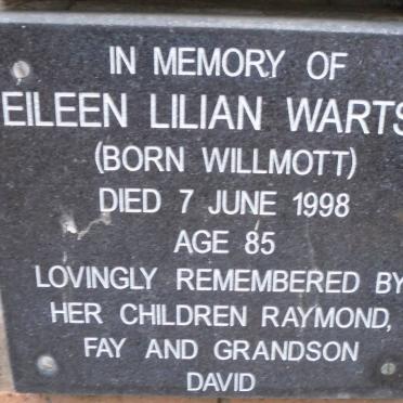 WARTSKI Eileen Lilian nee WILLMOTT -1998