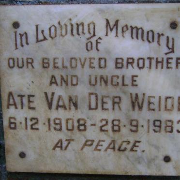 WEIDE Ate, van der 1908-1983