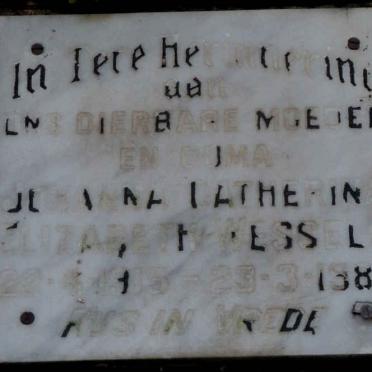 WESSELS Johanna Catherina Elizabeth 1915-1983