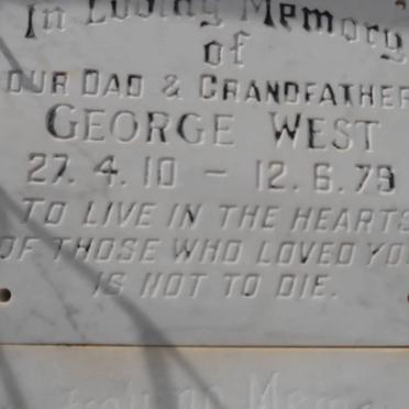 WEST George 1910-1979