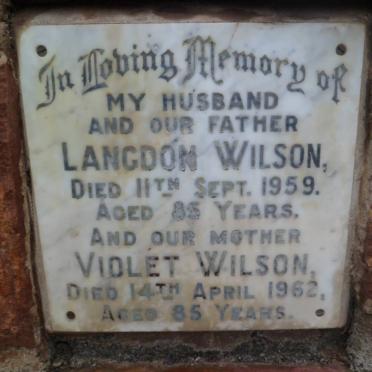 WILSON Langdon -1959 &amp; Violet -1962