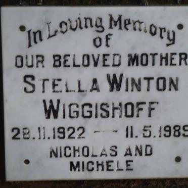 WIGGISHOFF Stella Winton 1922-1989