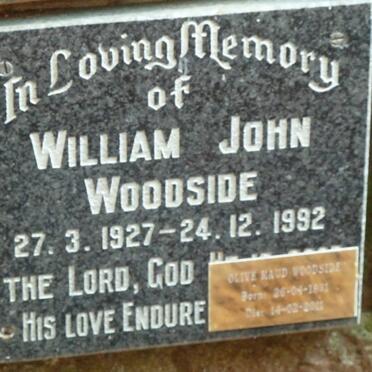 WOODSIDE William John 1927-1992 &amp; Olive Maud 1931-2011