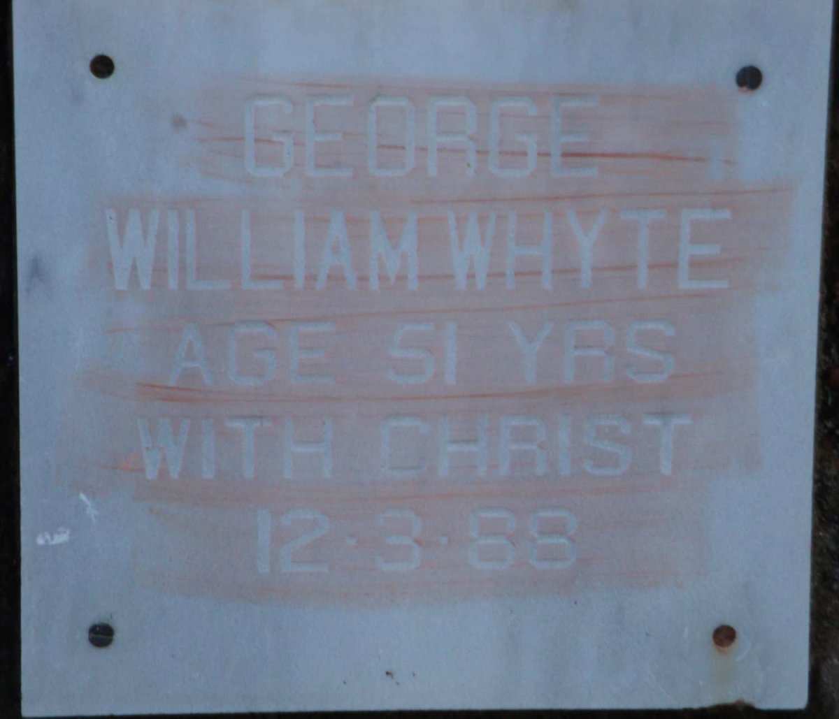 WHYTE George William -1988