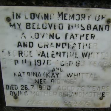 WHITTAL George Valentine -1976 &amp; Katrina RIDINGER -1990